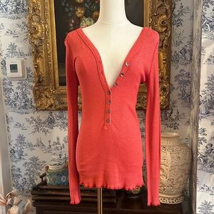 Y2K Michael Stars Henley bottom top one size classic iconic shirt